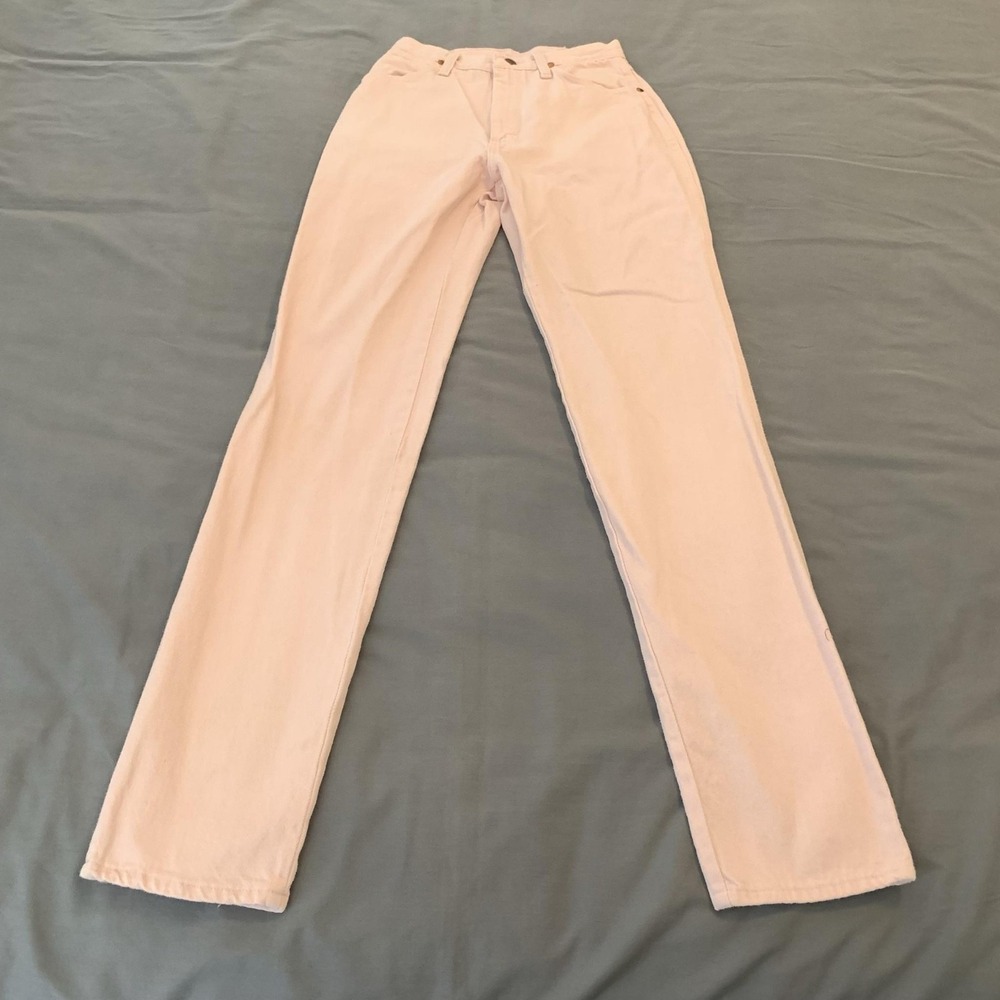 Vintage Wrangler Jeans Juniors 5/6 X 34 Pink High Rise‎ Straight Denim USA
